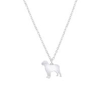 Dogue De Bordeaux Silhouette Silver Necklace - Personalised