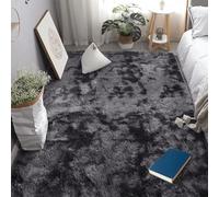 DOGUO Area Rugs 220 x 250 cm Extra Large Shaggy Floor Carpets Washable for Kids Hallway Living Room, Dark Grey