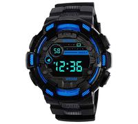 DOGZI Digital Watches for Men,Mens Chronograph Date Analog Quartz Movement Stylish Sports Designer Wrist Watch 30M Waterproof Sports Watches Fathers Day Gifts,Blue,U14S