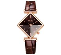 DOGZI Ladies Watches Clearance,Watches for Women Fashionable Female Quartz Wrist Watch Analog PU Strap Wristwatch 40th Birthday Gifts for Women,Brown,U239360K