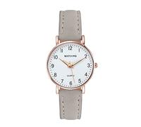 DOGZI Ladies Watches Sale,Womens Creative Simple Arabic Numerals Round Dial Quartz Watch PU Leather Belt Fashion Luminous Retro Female Watches,Light Gray,M53S