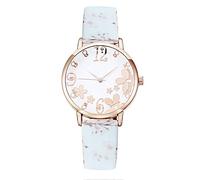 DOGZI Watches for Women Clearance,Women Fashion Sweet Flowers Small Fresh Printed Belt Analogue Quartz Watches Floral Everyday Watch Teacher Gifts,Khaki,UK92S