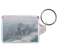 Doha - Qatar - Double Sided Large Keyring Gift/Present/Souvenir BBSK556