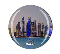 Doha Qatar Fridge Magnet Crystal Tourist Souvenir Gift Collection Refrigerator Magnetic Sticker