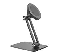Dohaeris Alloy Aluminum 360° Rotatable Magnetic Suction Cellphone Stand Support Desktop Mobile Phone Holder Brace Compatible with 17mm Ball Head Cell Phone Holder