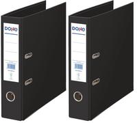 Dohe - 2-Ring Ecological Binder - FSC Mix AEN-COC-000243, Capacity 520 Sheets, A4+ Size 29x35 cm, 7 cm Spine with Card Holder, Easy Lever Opening, Office Material - Black (Pack of 2)