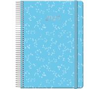 Dohe - 2025 Diary - Day by Page, A5 Size (14 x 20 cm), 12 Months January to December, Hardcover, Planner in Spanish, Office Supplies - ARUBA Blue