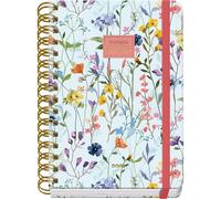 Dohe - 2026 2027 School Planner - September to June, Day per Page, A5 (15x21 cm), Soft Hard Cover, Double Spiral, Elastic Band Closure, 2 Pages of Stickers, Spanish and English - Eden