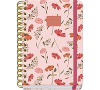 Dohe - 2026 2027 School Planner - September to June, Day per Page, A5 (15x21 cm), Soft Hard Cover, Double Spiral, Elastic Band Closure, 2 Pages of Stickers, Spanish and English - Belle