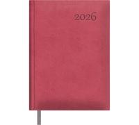 Dohe - 2026 Daily Planner - Day per Page, A5 (14x20 cm), Hardcover Leatherette, 12 Months January to December, Annual Planner in Spanish with Bookmark - Lausanne Fuchsia