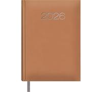 Dohe - 2026 Daily Planner - Day per Page, A5 Size (14x20 cm), Soft Hardcover Leatherette, 12 Months January to December, Annual Planner in Spanish with Bookmark - Lisbon Camel