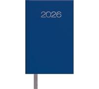 Dohe - 2026 Daily Planner - Week to View, Pocket Size (8.5x13 cm), Soft Hardcover Leatherette, 12 Months January to December, Annual Planner in Spanish with Bookmark - Lisbon Blue