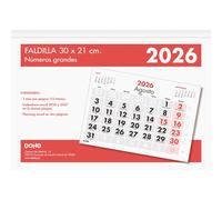Dohe - 2026 Desk Calendar - A5 (21x15 cm), Month View, 12 Months January to December, Spanish Language, Microperforated Pages for Easy Removal, Large Numbers, Annual Planning