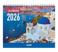 Dohe - 2026 Desk Calendar - Month View, 12 Months January to December, Size 21x15 cm, Monthly and Yearly Planning with Space for Notes - Cities
