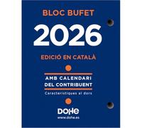 Dohe - 2026 Desk Flip Calendar Catalan - Professional Desktop Calendar, Day-Per-Page Format, 12 Months January to December, Size 8.5x11 cm, Office Material