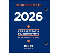 Dohe - Taco Desktop 2026 - Professional Desk Calendar, Spanish Language, Day Page Format, 12 Months from January to December, Size 8.5 x 11 cm, Office Supplies