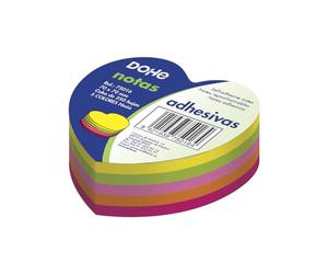 Dohe 75016 - Pack of 250 Sticky Note Cubes in The Shape of a Heart, 70 x 70 mm