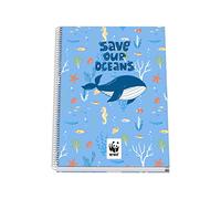 Dohe - A4 Notebook (Lined cover - interior 5 mm) - WWF - FSC Mix AEN-COC-000243 - Save Our Oceans