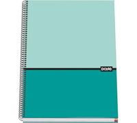 DOHE - A4 Squared Notebook - 100 Sheets 90 gsm Thickness, Size 22.8x30 cm, Hard Cover, Ring Binding, 5 mm Grid, School Supplies - DUO Green
