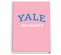DOHE - A4 Squared Notebook - Spiral Binding, 100 Sheets of 90 g/m², 5 mm Square, Hardcover, Yale University Pink Lady, School Supplies - FSC Mix AEN-COC-000243 - Pink