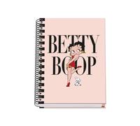 DOHE - A5 Squared Notebook - Spiral Binding, 100 Sheets of 90 g/m², 5 mm Square, Hardcover, Betty Boop, FSC Mix AEN-COC-000243, School Supplies - Pink