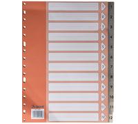 dohe Basic - Index, A4, 1 to 12, Grey