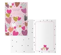 DOHE - Birthday Greeting Cards - Pack of 6 - Size: 11.5 x 17 cm (closed) - Includes envelope to store the card - Hearts Model
