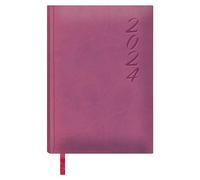 Dohe - Diary 2024 - Day Page - Size: 15 x 21 cm (A5) - 336 Pages - Stitched Binding - Hardcover - Bougainvililla - Brasilia Model