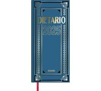 Dohe - Diary 2025 Spanish - Day Page, Size Two Thirds (2/3) 14.5x31cm, Hardcover, Includes Expirations 2025 and 2026, Dates to Remember, Annual Planning, Summary of the Month - Blue