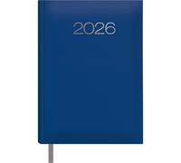 Dohe - Diary 2026 Portuguese - Day per Page, A5 Size (14x20 cm), Leatherette Hardcover, 12 Months January to December, Annual Planner with Bookmark - Estoril Blue