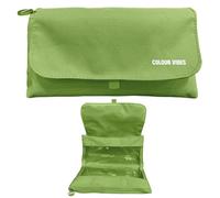 Dohe - Double School Pencil Case - 2 Zipped Compartments, 3 Transparent Windows, Fillable Timetable Card, Spacious 22x10x6.5 cm, Resistant and Flexible Polyester - Lime
