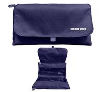 Dohe - Double School Pencil Case - 2 Zipped Compartments, 3 Transparent Windows, Fillable Timetable Card, Spacious 22x10x6.5 cm, Resistant and Flexible Polyester - Purple
