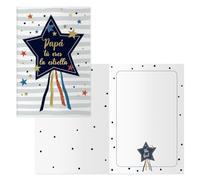 DOHE - Father's Day Cards (6 pcs.) - Greeting for Dads and Appreciation, Includes Paper Envelope, Size 11.5 x 17 cm, Greeting Cards - My Hero