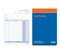 Dohe - Invoice Books (10 pcs.) - 50 Duplicated Sheets (50 Sheets with 1 Copy), A5 Size 14 x 21 cm, Micro-Perforated Pages, with VAT and Surcharge Equivalence, Spanish Language, Office Supplies