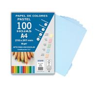 Dohe - Pack of 100 A4 Sheets of Paper - 80 GSM - Pastel Blue - FSC Mix AEN-COC-000243