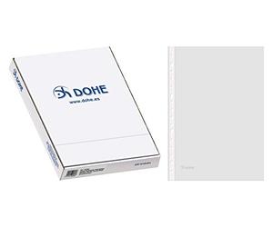 Dohe - Pack of 100 Punched Sleeves, Folio, Clear.