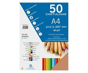 Dohe - Pack of 50 Pieces of Card, A4 Brown