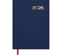 Dohe - Portuguese 2026 Diary - Day Page, A5 Size (14 x 20 cm), Hardcover, 12 Months January to December, Yearly Planner with Bookmark - Sintra Azul