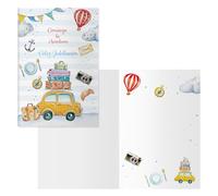 DOHE - Retirement Greeting Cards - Pack of 6 - Size: 11.5 x 17 cm (closed) - Includes envelope to store the card - Holiday model