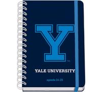 Dohe - School Diary 2024 2025 - Week View, Size A5 (15 x 21 cm), Ring Closure and Rubber, Spanish and English, 4 Sticker Pages, September to June, School Supplies - Yale University Navy