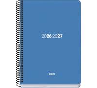 Dohe - School Planner 2026 2027 - September to June, Day per Page, A5 (15x21 cm), Flexible Hard Plastic Cover, Spiral Binding, Spanish and English - Element Blue