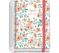 Dohe - School Planner 2026 2027 - September To June, Day per Page, A6 (12x17 cm), Hard Cover, Spiral Binding and Elastic Closure, 2 Sticker Pages, Spanish and English - Candy