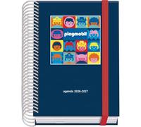 Dohe - School Planner 2026 2027 - September To June, Day per Page, A6 (12x17 cm), Hard Cover, Spiral Binding and Elastic Closure, 2 Sticker Pages, Spanish and English