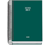 Dohe - School Planner 2026 2027 - September to June, Day per Page, A6 (12x17 cm), Hard Cover, Spiral Binding, Spanish and English - Colour Vibes Green