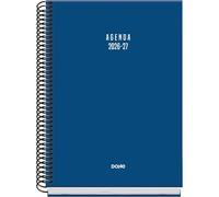 Dohe - School Planner 2026 2027 - September to June, Week to View, A5 (15x21 cm), Hard Cover, Spiral Binding, Spanish and English - Colour Vibes Blue