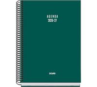 Dohe - School Planner 2026 2027 - September to June, Week to View, A5 (15x21 cm), Hard Cover, Spiral Binding, Spanish and English - Colour Vibes Green