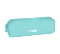 DOHE - Simple Silicone Pencil Case - 1 Zippered Compartment, Multipurpose Rectangular Pencil Case, Soft Touch, 20x6x8 cm - Serenity Green