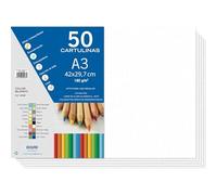 Dohe - White A3 Cardstock Sheets (50 pcs) - Size 42x29.7 cm, 180 g/m², Crafts, Printing, and School Supplies