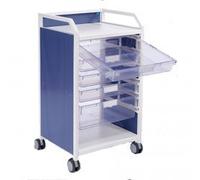 Doherty W65153BL Howarth 2 Narrow Trolley with 5 Trays, Newbury Blue