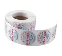 dohobby 500 PCS 1.5 Please Leave a Review with Colour Design Stickers, Scrapbook Labels Handmade Stickers, for Envelope Seal Sticker